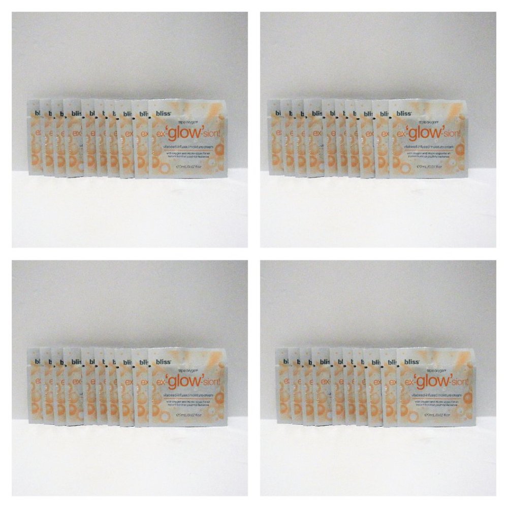 BLISS TRIPLE OXYGEN EX-'GLOW'-SION! VITABEAD-INFUSED MOISTURE CREAM - 20 PC LOT